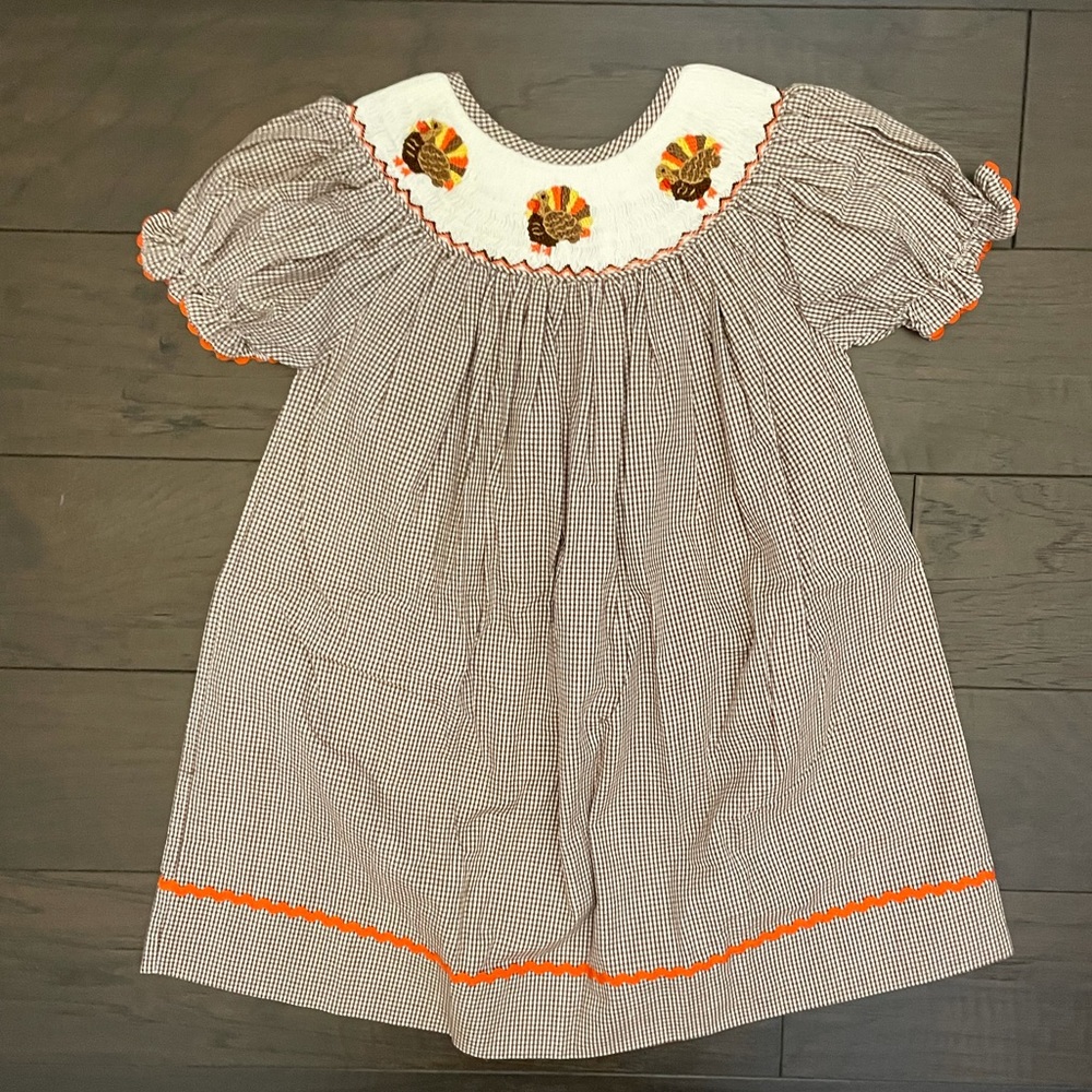 Smocked Thanksgiving Turkey Dress